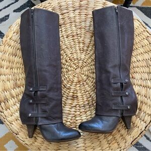 Miss sixty brown leather boots size 40
US/10